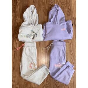 Puma Girls Matching Hoodie Set Size XS (5-6) - Lot of 2 - Please see description